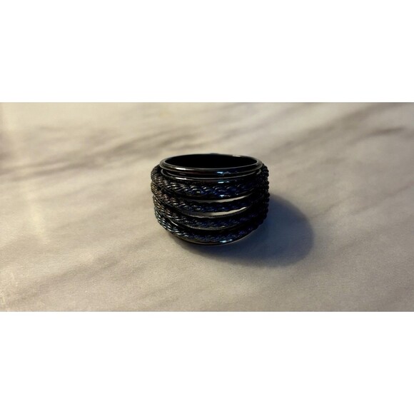Judith Ripka Jewelry - Judith Ripka Sterling Silver 4-Row Rope Band Ring Size 10.5